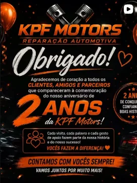 Publicação comemorativa da KPF Motors