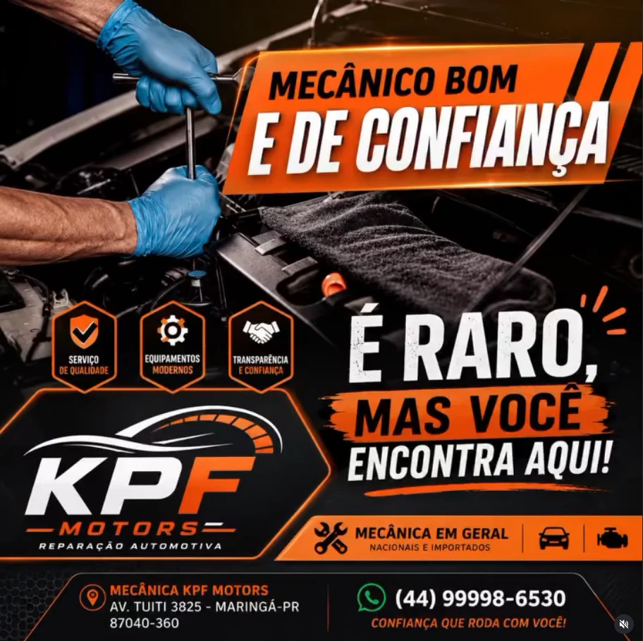 Divulgação KPF Motors - mecânico bom e de confiança